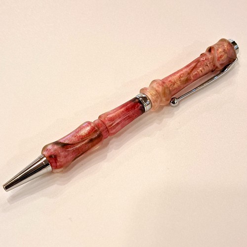 Click to view detail for CR-006 Pen - Pink Acrylic/Silver $45